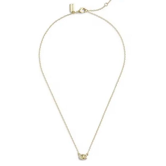 Coach Signature C pave’ turnlock short pendant necklace NWT - Picture 2 of 7